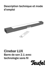 Teufel Cinebar LUX Description Technique Et Mode D'emploi