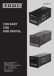Leister KSR DIGITAL Instructions D'utilisation