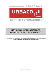 CAME GROUP URBACO COBCL1225 Notice D'installation