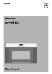 V-Zug Miwell MW-SEC Mode D'emploi