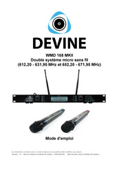 Devine WMD 168 MKII Mode D'emploi