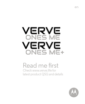Motorola VERVE ONES ME+ Mode D'emploi