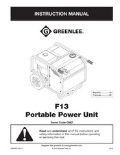 GREENLINE F13 Manuel D'instructions