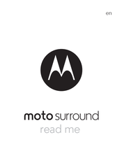 Motorola moto surround Mode D'emploi