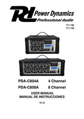 Power Dynamics PDA-C804A Manuel D'instructions