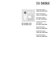 SSS Siedle Basic SET CVB 850-1 E/W Information De Produit