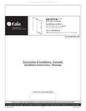 Kalia DISTINK 36 Instructions D'installation - Garantie