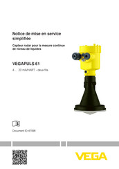 Vega VEGAPULS 61 Notice De Mise En Service