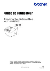 Brother QL-710W Guide De L'utilisateur