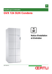OERTLI GVX 124 SUN Condens Notice D'installation Et D'entretien