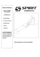 Spirit Commercial CRW800H2O Guide D'utilisation