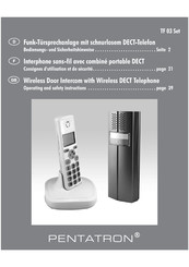 PENTATRON TF 03 Set Consignes D'utilisation Et De Sécurité