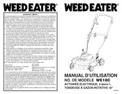 Weed Eater WE18C Manuel D'utilisation