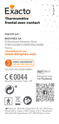 Biosynex Exacto FR1P Notice D'utilisation