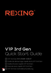 Rexing V1P 3rd Gen Guide De Démarrage Rapide