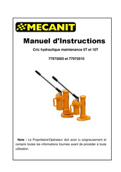 MECANIT 77975005 Manuel D'instructions