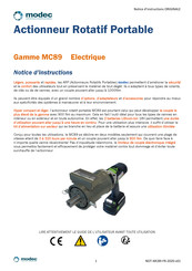 modec MC89 Serie Notice D'instructions