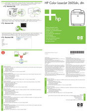 HP Color LaserJet 2605dtn Guide De Mise En Route
