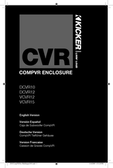 Kicker COMPVR VCVR15 Mode D'emploi