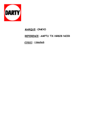 Onkyo TX-NR828 Manuel D'instructions