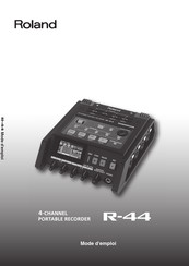 Roland R-44 Mode D'emploi