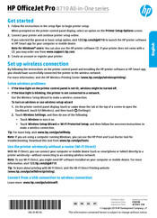 HP OfficeJet Pro 8710 Série Guide Rapide