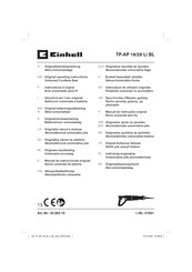 EINHELL TP-AP 18/28 Li BL Instructions D'origine