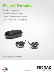 Phonak Earbuds TWE21 Guide D'installation Rapide