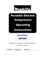 Makita MAC3001 Manuel D'instructions
