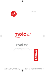 Lenovo Motorola moto Z2 PLAY Mode D'emploi