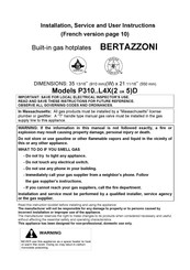 Bertazzoni P310L4X2D Serie Instructions D'installation, D'entretien Et D'utilisation