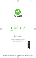 Motorola moto g6 PLAY Mode D'emploi