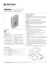 Pentair Raychem QuickStat-TC Manuel D'installation Et D'utilisation