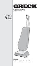 Oreck Classic Pro Mode D'emploi