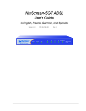 Juniper Networks NETSCREEN-5GT ADSL Guide De L'utilisateur