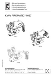 Kavo PROMATIC 1057 Serie Instructions De Service