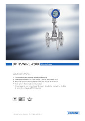 Krohne OPTISWIRL 4200 Notice Technique