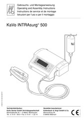 KaVo INTRAsurg 500 Instructions De Service Et De Montage