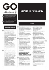 Van Marcke GO KHONE IV Mode D'emploi