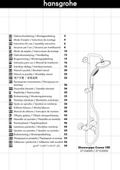 Hansgrohe Showerpipe Croma 100 27154000 Mode D'emploi / Instructions De Montage