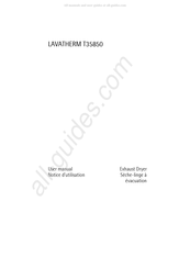 AEG Electrolux Lavatherm T35850 Notice D'utilisation