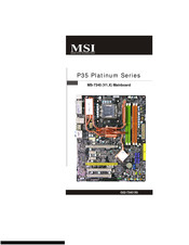 MSI P35 Platinum Serie Guide D'utilisation