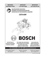 Bosch CGT8-65W Consignes De Fonctionnement/Sécurité