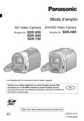 Panasonic SDR-H85 Mode D'emploi