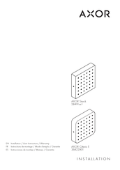 Axor Starck 28491 1 Serie Instructions De Montage / Mode D'emploi / Garantie