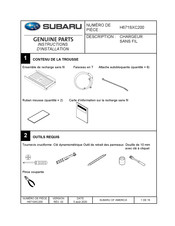 Subaru H671SXC200 Instructions D'installation