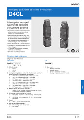 Omron D4GL Serie Mode D'emploi