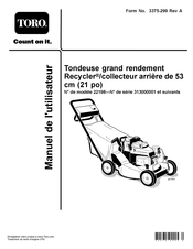 Toro Recycler 22198 Manuel De L'utilisateur