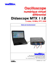 Metrix Didascope MTX 112 Notice De Fonctionnement