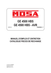 Mosa GE 4500 HBS Mode D'emploi Et D'entretien